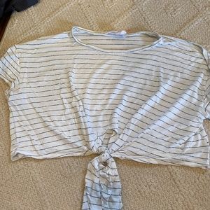 Sadie and Sage Striped Cropped Tee